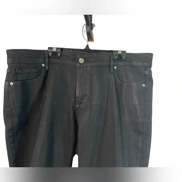 Loft Skinny Black Shimmer Jeans Size 18 - Picture 4 of 10